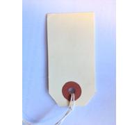 70x35mm Quality Cream Strung Tags pack of 50