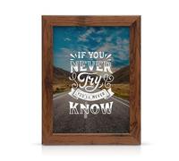 70x50 Cm Walnut Wooden Effect Picture Frame - Wall Mountable | Photo/Poster Frame |Perfect frame for framing jigsaw puzzles.