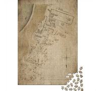 70x50cm/1000pcs, 1000 Piece Adult Jigsaw, Egypt Map of The Ruins | For a classic tabletop challenge: Adult jigsaw puzzle with 1000 pieces works for solo puzzling or shared time.