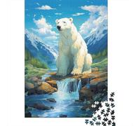 70x50cm/1000pcs 1000 Piece Jigsaw, A Bear in The Mountains, Festive Present | For a puzzle gift at Christmas, this adult jigsaw puzzle with 1000 pieces works well for shared time during the holidays.