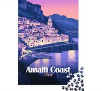 70x50cm/1000pcs 1000 Piece Jigsaw, Amalfi Coast Italy Travel Poster, Winter Gift
