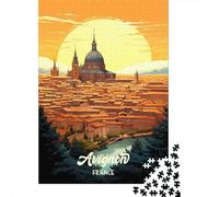 70x50cm/1000pcs 1000 Piece Jigsaw, Avignon, France Cityscape Art Print, Holiday Puzzle Gift