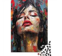 70x50cm/1000pcs 1000 Piece Jigsaw, Beauty Drawn Woman, Holiday Puzzle Gift