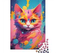 70x50cm/1000pcs 1000 Piece Jigsaw, Colorful Cat-134, Festive Present