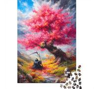 70x50cm/1000pcs 1000 Piece Jigsaw, Death Under A Pink Tree