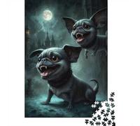70x50cm/1000pcs 1000 Piece Jigsaw, Dracula Pug, Winter Gift