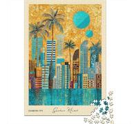70x50cm/1000pcs 1000 Piece Jigsaw, Florida Miami Gustav Klimt, Holiday Puzzle Gift