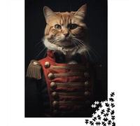 70x50cm/1000pcs 1000 Piece Jigsaw, Funny Napoleon Tabby Cat, Winter Gift