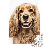 70x50cm/1000pcs 1000 Piece Jigsaw, Golden Cocker Spaniel Portrait, Festive Gift