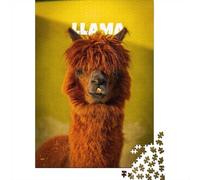 70x50cm/1000pcs 1000 Piece Jigsaw, Llama Portrait, Holiday Puzzle Gift