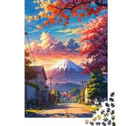 70x50cm/1000pcs 1000 Piece Jigsaw, Mount Fuji Sunset | For winter weekends, this adult jigsaw puzzle with 1000 pieces creates puzzle time on colder days.