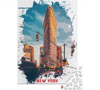70x50cm/1000pcs 1000 Piece Jigsaw, New York, New Year Gift | For relaxed after-work puzzle time: Adult jigsaw puzzle with 1000 pieces offers a classic activity for adults.