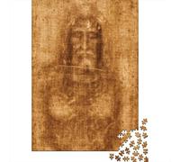 70x50cm/1000pcs 1000 Piece Jigsaw, Shroud Turin Jesus Face, New Year Gift | For a seasonal gift for jigsaw enthusiasts: 1000-piece jigsaw puzzle for adults offers 1000 pieces for the Christmas break.