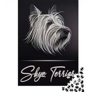 70x50cm/1000pcs 1000 Piece Jigsaw, Skye Terrier, Holiday Puzzle Gift | For the Christmas break: Adult jigsaw puzzle with 1000 pieces; for a gift that can be enjoyed well beyond the holidays.