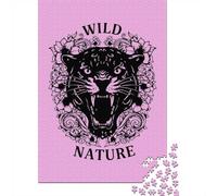70x50cm/1000pcs 1000 Piece Jigsaw, Wild Nature Black Panther Illustration | For a festive gift with screen-free appeal, this adult jigsaw puzzle with 1000 pieces fits relaxed evenings through December.