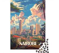 70x50cm/1000pcs, 1000 Piece Paper Puzzle, Nairobi Cityscape