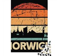 70x50cm/1000pcs, Classic Jigsaw Puzzle, 1000 Pieces, Norwich Skyline