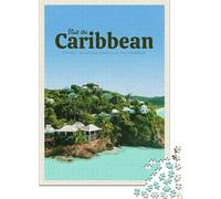 70x50cm/1000pcs, Classic Jigsaw Puzzle, 1000 Pieces, Visit The Caribbean | For shared winter evenings, this adult jigsaw puzzle with 1000 pieces makes an engaging choice for festive family downtime.