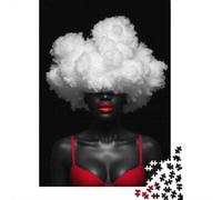 70x50cm 1000pcs Cloud Hairstyle with Red Lingerie Jigsaw Puzzle, 1000 Piece