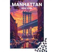 70x50cm/1000pcs, Jigsaw for Adults, 1000 Pieces, Manhattan District