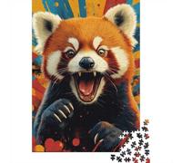 70x50cm/1000pcs, Jigsaw for Adults, 1000 Pieces, Red Panda Roar