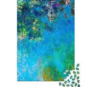 70x50cm/1000pcs, Paper Puzzle, 1000 Pieces, Claude Monet Wisteria 1925