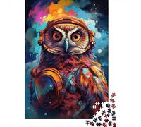 70x50cm/1000pcs, Paper Puzzle, 1000 Pieces, Cosmic Owl Explorer