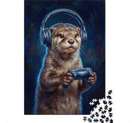 70x50cm/1000pcs, Paper Puzzle, 1000 Pieces, Gamer Otter | For a calm Advent activity: Adult jigsaw puzzle with 1000 pieces offers a screen-free activity for the Christmas break.
