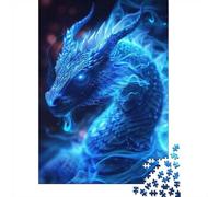 70x50cm/1000pcs, Paper Puzzle, 1000 Pieces, Neon Dragon Art