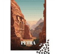 70x50cm/1000pcs, Paper Puzzle, 1000 Pieces, Petra Jordan Travel Poster