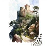 70x50cm/1000pcs, Paper Puzzle, 1000 Pieces, The Castle of The Moors
