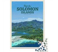 70x50cm/1000pcs, Paper Puzzle, 1000 Pieces, Visit The Solomon Islands