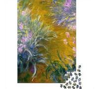 70x50cm/1000pcs, Picture Puzzle, 1000 Pieces, Claude Monet The Irises