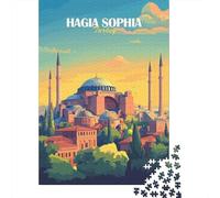 70x50cm/1000pcs, Picture Puzzle, 1000 Pieces, Hagia Sophia Istanbul