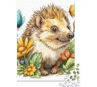70x50cm/1000pcs, Picture Puzzle, 1000 Pieces, Hedgehog Garden Friends | For a break from screens, this adult jigsaw puzzle with 1000 pieces fits a regular jigsaw hobby.