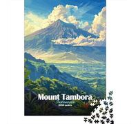 70x50cm/1000pcs, Picture Puzzle, 1000 Pieces, Mount Tambora, Indonesia