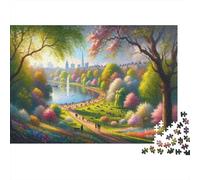 70x50cm 1000pcs Springtime in Central Park Jigsaw Puzzle, 1000 Piece