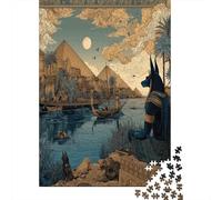 70x50cm/1000pcsAncient Egypt Puzzle The Ferryman DIY-Puzzle Für Erwachsene