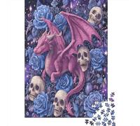 70x50cm/1000pcsPuzzles, Puzzles Für Erwachsene Und Teenager Cute Pink Dragon