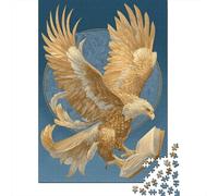 70x50cm/1000pcsPuzzles, Puzzles Für Erwachsene Und Teenager Golden Eagle with Its Wings Spread And Holding A Book