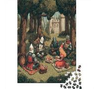 70x50cm/1000pcsPuzzles, Puzzles Für Erwachsene Und Teenager Knight And Princess Having A Picnic in The Park