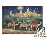 70x50cm/1000pcsThe Three Wise Men on Camels,Cartoon Puzzle DIY-Puzzle Für Erwachsene