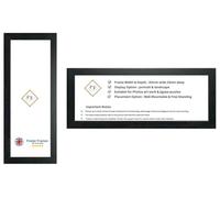 70x50cm Panoramic Picture Frame | Black Panoramic Photo Frame & Poster Frame for Pictures, Photos, Documents, Jigsaw Puzzles, Artwork | Landscape or portrait Wall Mount Display