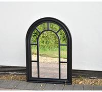 70x50cm WINDOW STYLE WALL MIRROR SIMPLY STYLISH DECOR MIRROR BLACK WALL WINDOW MIRROR (BLACK)