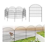 71.1cm High Metal Garden Fence8 Panels & 9 Stakes 5.7m Long Dog Barrier No Dig Outdoor Border for Yard Flower Bed Lawn & PatioDurable & Stylish CTW2829