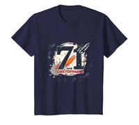 71 and Unstoppable Birthday Gift - Retro Space Theme T-Shirt, Kids, Navy, 3 Years
