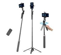 71'' Auto Face Tracking Tripod 360° Rotation Phone Tripod with Remote Control and Phone Holder, Selfie Stick Tripod for iPhone, Android Cellphone, Applied to YouTube, Tiktok, Live Vlog Streaming Video