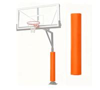 71" Basketball Pole Padding - Heavy Duty Basketball Hoop Padding For Outdoor Pole, Playground, Player Protection, PU, Fits 4.5-8.7" Round, Hook/Loop Closure, 7 Colors(Orange,Dia 8.7"/22cm)