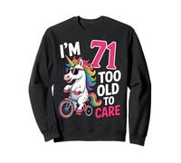71 Birthday 71 Years Old 71st Men Women Unicorn Funny Sweatshirt