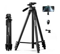 71 Inch Lightweight Tripod for Camera & Phone with Wireless Remote | Comes with phone holder and carry bag,travel-friendly,2-in-1 selfie stick and tripod design,Aluminum portable alloy body